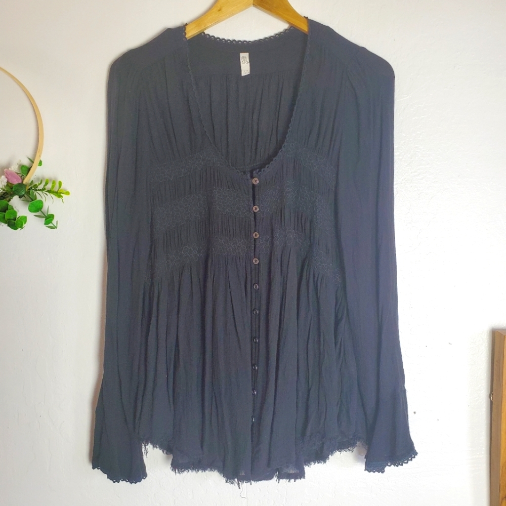 FREE PEOPLE M boho blouse